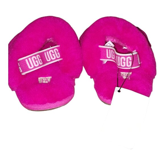 UGG Baby Fluff Yeah Slide Slippers Sandals Pink Size M 12–18 Month NEW Princess - Picture 2 of 6